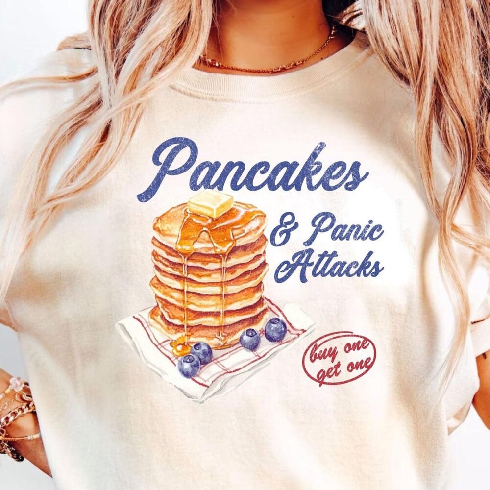 Pancakes And Panic Attacks Shirt, Mental Health Shirt